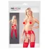 NO:XQSE - Shiny Garter Belt Set (Red)
