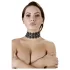 Cottelli - Pearl & Rhinestone Lace Choker (Black)