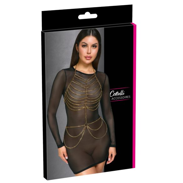 Cottelli - Gold Chain Body Harness