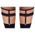 Cottelli - Decorative Black Lace Garter Belt - L/XL