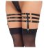 Cottelli - Leather-Look Thigh Garter (Black) - L/XL