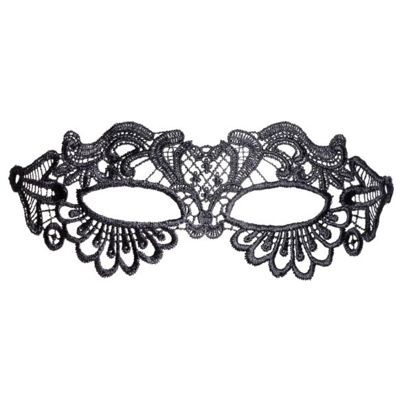 Cottelli - Elegant Embroidered Lace Mask (Black)
