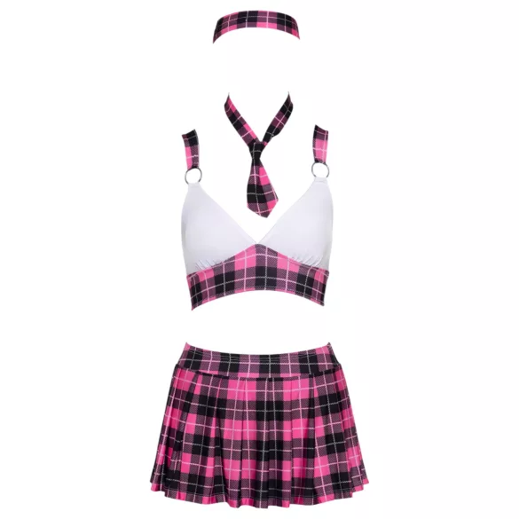 Cottelli - Plaid Schoolgirl Costume Set (Pink)