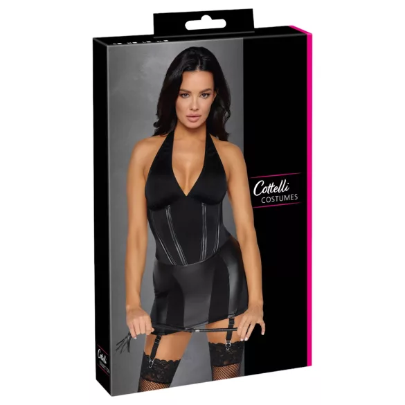 Cottelli - domina dress with whip (black)