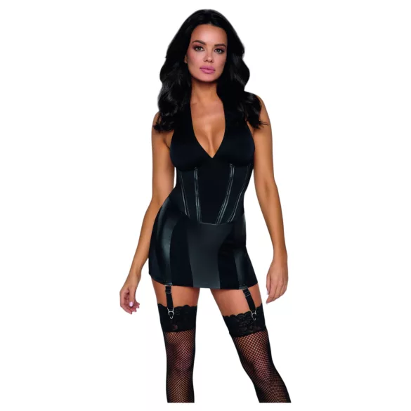 Cottelli - domina dress with whip (black)
