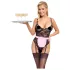 Cottelli - Sheer Maid Costume (Black-Pink) - L