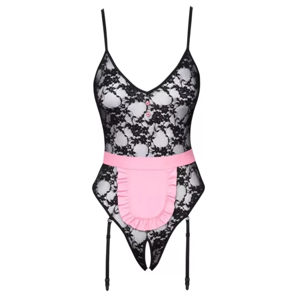 Cottelli - Sheer Maid Costume (Black-Pink) - L