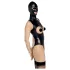 Bad Kitty - Open-Front Body Suit & Mask (Black) - XXL