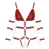 Bad Kitty - Red Studded Bondage Bodysuit - M