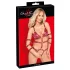 Bad Kitty - Red Studded Bondage Bodysuit - L