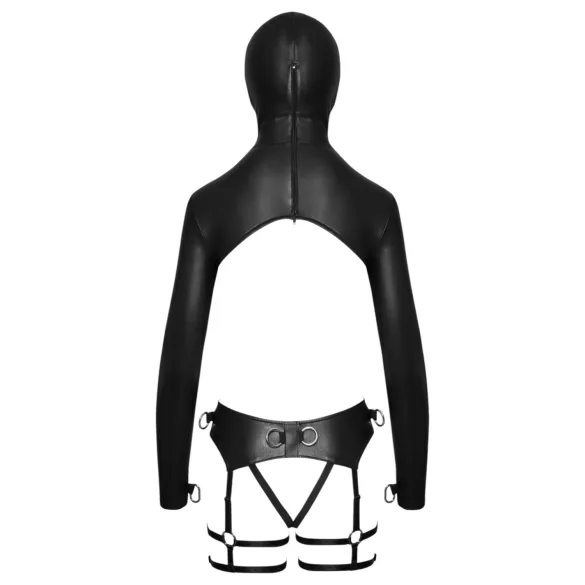 Bad Kitty - BDSM lingerie set (black) - L