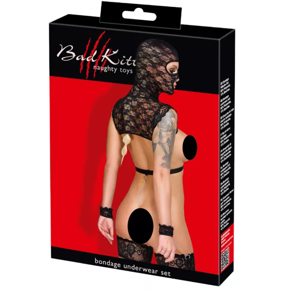 Bad Kitty - lace BDSM set (black) - M