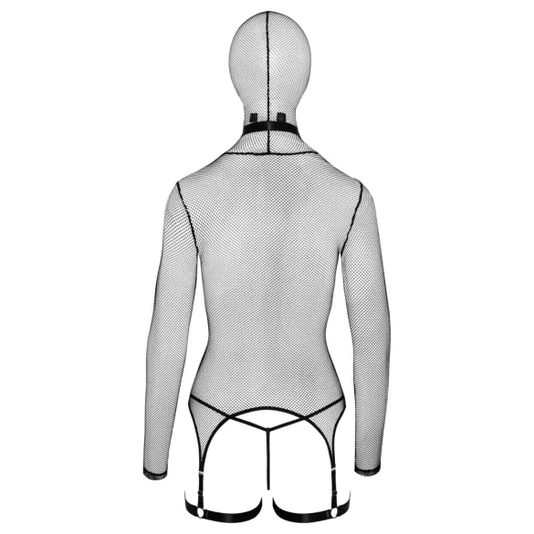 Bad Kitty - BDSM Sheer Fishnet Set with Whip (Black) - M