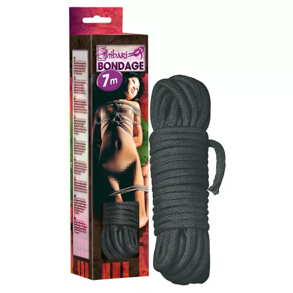 Shibari Rope - bondage rope (7 m, black)
