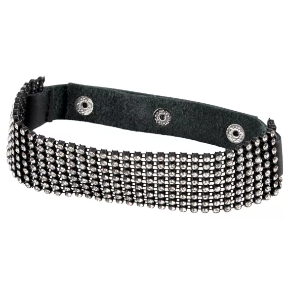 Bad Kitty - Rhinestone Collar (Black)
