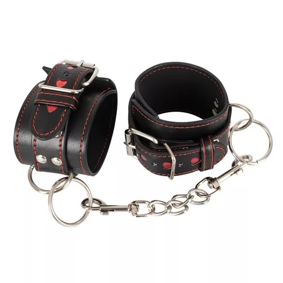 Bad Kitty - Heart-Shaped Handcuffs (Black)