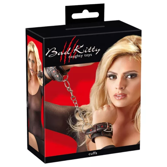 Bad Kitty - Heart-Shaped Handcuffs (Black)