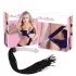 Bad Kitty - Leather Whip with Glass Dildo (Transparent-Black)