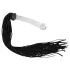 Bad Kitty - Leather Whip with Glass Dildo (Transparent-Black)
