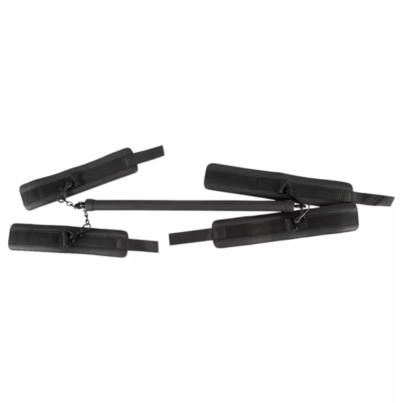 Fetish - Faux Leather Restraint Rod Set (6 pieces) - Black