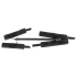 Fetish - Faux Leather Restraint Rod Set (6 pieces) - Black