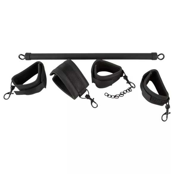 Fetish - Faux Leather Restraint Rod Set (6 pieces) - Black