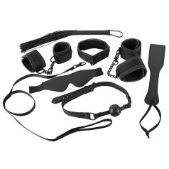   Bad Kitty - Faux Leather Velcro Bondage Set (8 Piece) - Black