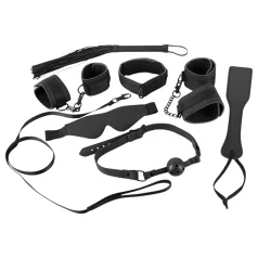   Bad Kitty - Faux Leather Velcro Bondage Set (8 Piece) - Black
