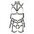 Bad Kitty - bondage body harness bra set (black)