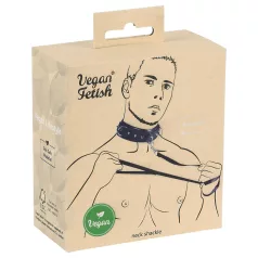 Vegan Fetish - Studded Collar with Leash (Black)