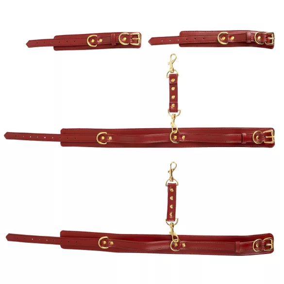 Bad Kitty - Hands to Thighs Cuff Set (Red)