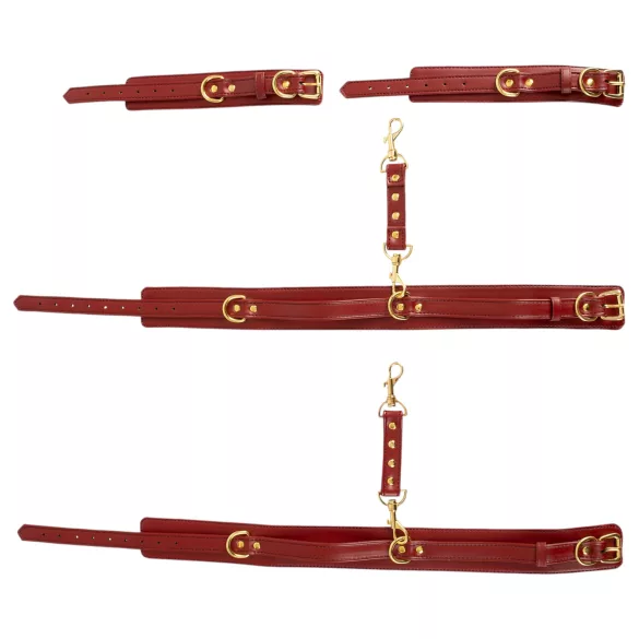 Bad Kitty - Hands to Thighs Cuff Set (Red)