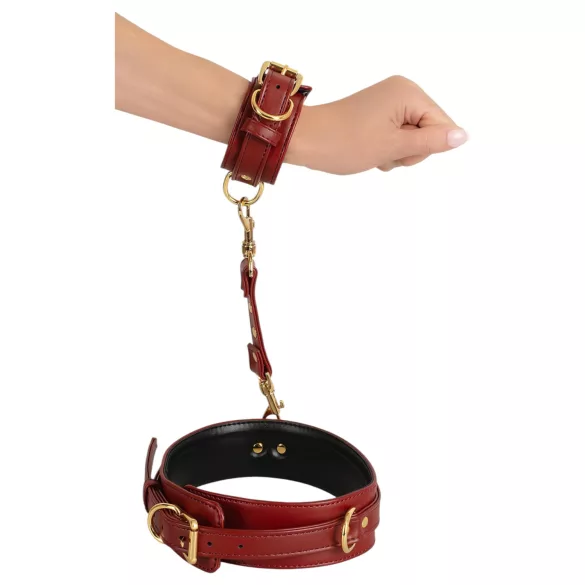 Bad Kitty - Hands to Thighs Cuff Set (Red)