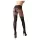 Cottelli - Patterned Open-Front Stockings (Black) - 2/S