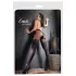 Cottelli - Patterned Open-Front Stockings (Black) - 2/S