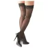 Cottelli - Black Thigh-Highs with Stripe - 2/M
