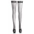 Cottelli - Black Thigh-Highs with Stripe - 2/M