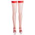 Cottelli - Red Fishnet Thigh-High Stockings - L