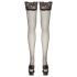 Cottelli - Thigh-High Stockings with 11cm Lace Trim (Black) - 7