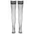 Cottelli - Black Fishnet Thigh-Highs with Wide Lace Trim - 3