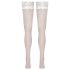 Cottelli - Lacy Floral Thigh-Highs (White)