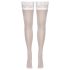 Cottelli - Lacy Floral Thigh-Highs (White) - 4/L