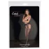 Cottelli Legwear - open, shiny black stockings (S-L)