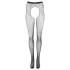 Cottelli Legwear - open, shiny black stockings (S-L)