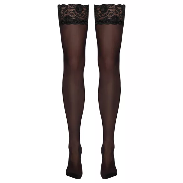 Cottelli - Silky Thigh-Highs (Black) - L
