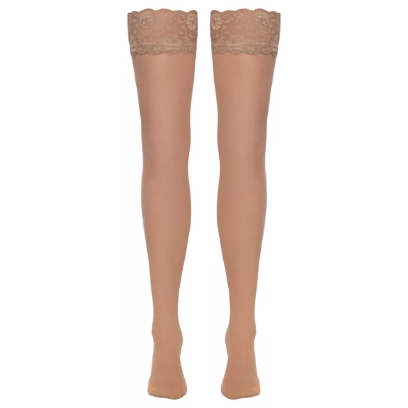Cottelli - Silky Thigh-High Stockings (Natural) - M