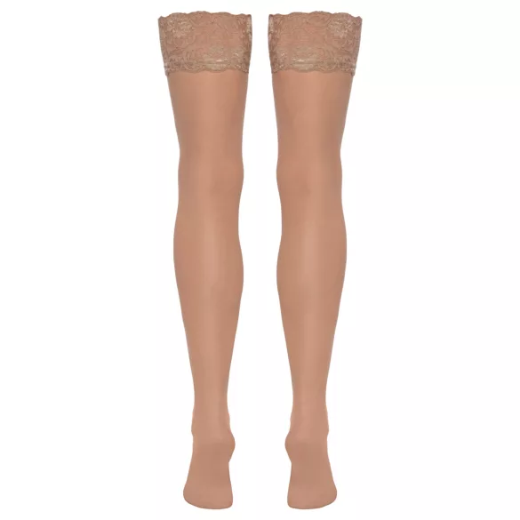 Cottelli - Silky Thigh-High Stockings (Natural) - M
