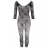 NO:XQSE - Floral Catsuit - Black (S-L)