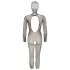 Cottelli Fantasy - black fishnet open crotch bodystocking with mask (S-L)