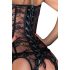 Noir - Lace Corset with Garter (Black)